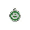 Red Dingo Stainless Steel Engraved Cat Tag Fish Bowl Green -Cat Courtyard 01 FB GR SM