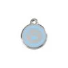 Red Dingo Stainless Steel Engraved Cat Tag Fish Bowl Light Blue 2 Red Dingo Stainless Steel Engraved Cat Tag Fish Bowl Light Blue -Cat Courtyard 01 FB LB SM