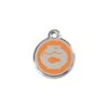 Red Dingo Stainless Steel Engraved Cat Tag Fish Bowl Orange 1 Red Dingo Stainless Steel Engraved Cat Tag Fish Bowl Orange -Cat Courtyard 01 FB OR SM