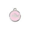 Red Dingo Stainless Steel Engraved Cat Tag Fish Pink