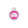 Red Dingo Stainless Steel Engraved Cat Tag Kitten Hot Pink -Cat Courtyard 01 KT HP SM