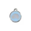 Red Dingo Stainless Steel Engraved Cat Tag Kitten Light Blue -Cat Courtyard 01 KT LB SM