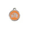 Red Dingo Stainless Steel Engraved Cat Tag Kitten Orange 2 Red Dingo Stainless Steel Engraved Cat Tag Kitten Orange -Cat Courtyard 01 KT OR SM