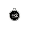 Red Dingo Stainless Steel Engraved Cat Tag Mouse Black -Cat Courtyard 01 MS BB SM