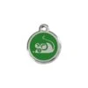 Red Dingo Stainless Steel Engraved Cat Tag Mouse Green -Cat Courtyard 01 MS GR SM