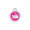 Red Dingo Stainless Steel Engraved Cat Tag Mouse Hot Pink -Cat Courtyard 01 MS HP SM