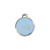Red Dingo Stainless Steel Engraved Cat Tag Mouse Light Blue -Cat Courtyard 01 MS LB SM