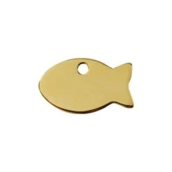 Red Dingo Engraved Brass Cat Tag Fish
