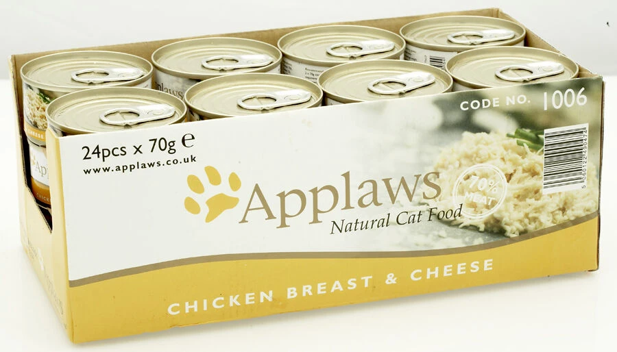 24 X Applaws Cat Can Chicken Breast & Cheese 70g 3 24 X Applaws Cat Can Chicken Breast & Cheese 70g