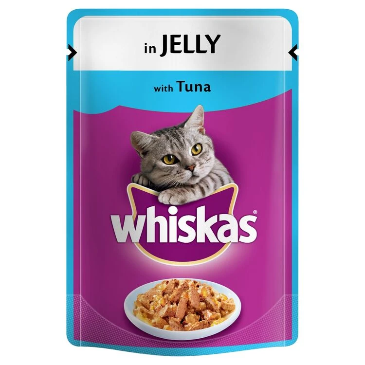 24 X Whiskas Pouch Jelly Tuna Wet Cat Food 100g 3 24 X Whiskas Pouch Jelly Tuna Wet Cat Food 100g