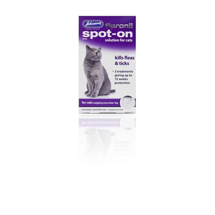 Johnson's Fipronil Cat Flea & Tick Spot-On 4 Johnson's Fipronil Cat Flea & Tick Spot-On - Image 2