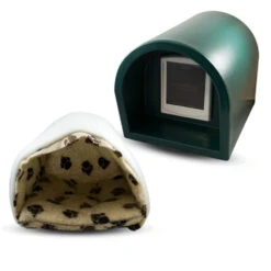 Mr Snugs KatDen Outdoor Cat Kennel/Shelter - Dark Green (Various Options) -Cat Courtyard 1231022046Kat Den GreenWith DoorWith MattressWith Liner