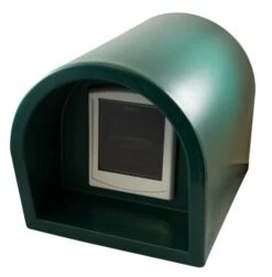 Mr Snugs KatDen Outdoor Cat Kennel/Shelter - Dark Green (Various Options) -Cat Courtyard 1231022046kat den greenwith door