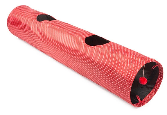Acticat Play Tunnel Red Polka Large 1.3m 3 Acticat Play Tunnel Red Polka Large 1.3m