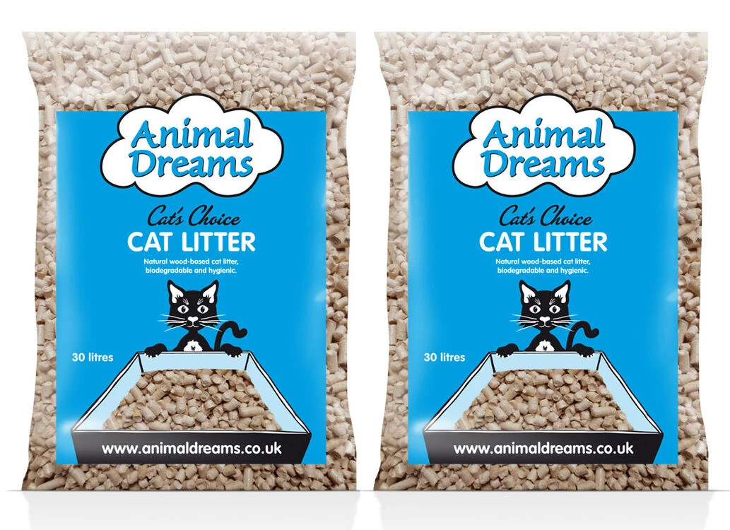 2 X 30L Animal Dreams Cat's Choice Natural Wood Based Cat Litter 3 2 X 30L Animal Dreams Cat's Choice Natural Wood Based Cat Litter