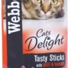 72 X Webbox Cat Sticks Beef & Rabbit Sticks -Cat Courtyard 13905
