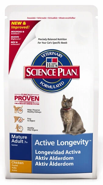 Hill's Science Plan Feline Active Longevity Mature Adult 7+ Chicken 3 Hill's Science Plan Feline Active Longevity Mature Adult 7+ Chicken