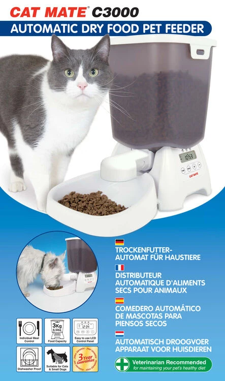Cat Mate C3000 Automatic Dry Food Dispenser 3 Cat Mate C3000 Automatic Dry Food Dispenser
