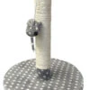 Rosewood Catwalk Scratchers Plush Dijon Catnip Scratcher Post - Grey & Cream -Cat Courtyard 34273