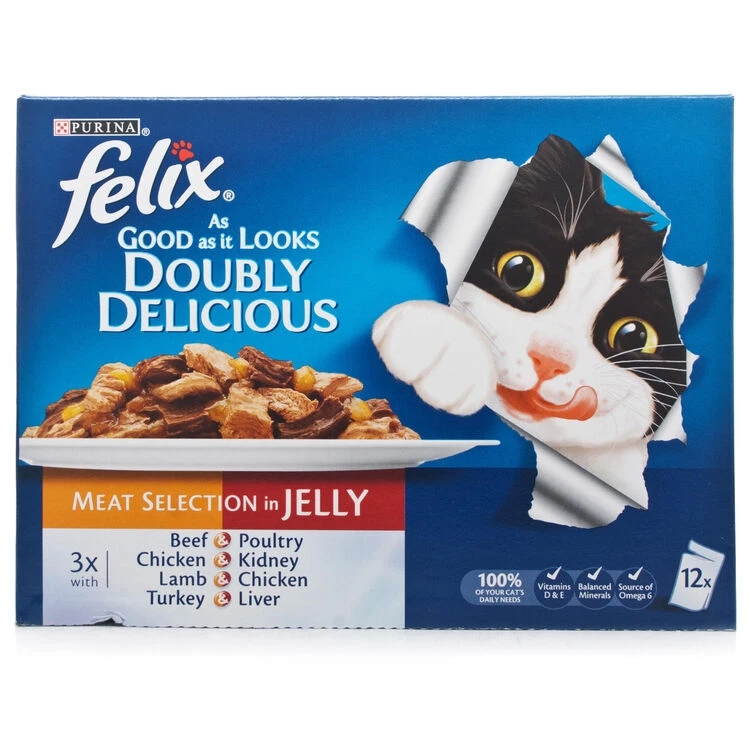 Felix Pouch As Good As It Looks Doubly Delicious Meat In Jelly 3 Felix Pouch As Good As It Looks Doubly Delicious Meat In Jelly