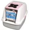 Catit Hooded Cat Litter Tray Pink -Cat Courtyard 36994