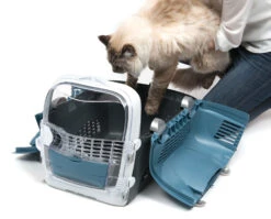 Catit Cabrio Cat Carrier Blue-Grey -Cat Courtyard 41372 cabrio blue gray with cat