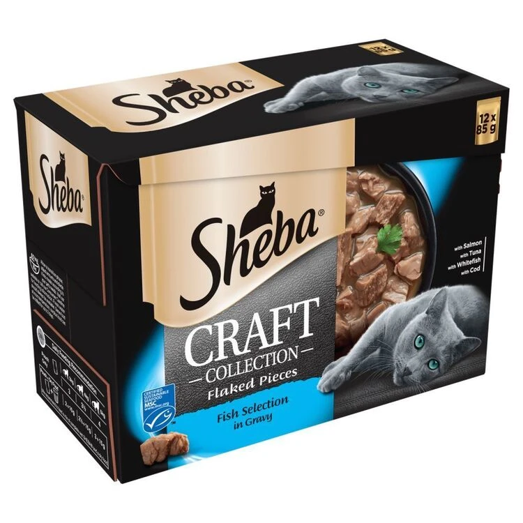 Sheba Craft Cat Food Pouch - Fish Selection In Gravy 4 Sheba Craft Cat Food Pouch - Fish Selection In Gravy - Image 2