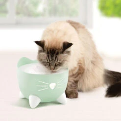 Catit Pixi Cat Water Fountain Mint Green -Cat Courtyard 43718 catit pixi fountain green lifestyle