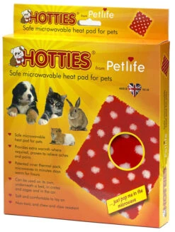 Petlife Hotties Microwavable Pet Warmer With Red & White Polka Dot Cover