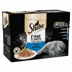 SHEBA Fine Flakes Cat Pouches Fish Collection In Jelly