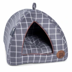 Petface Grey Window Pane Check Cat Igloo -Cat Courtyard 5aa7e480daa5e9.03988142