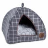 Petface Grey Window Pane Check Cat Igloo 1 Petface Grey Window Pane Check Cat Igloo -Cat Courtyard 5aa7e487c0a4c8.60595484