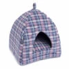 Petface Dove Grey Check Cat Igloo -Cat Courtyard 5b0817d7c07827.69452726