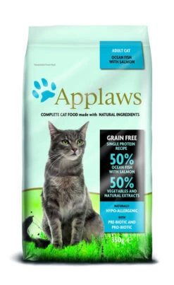 6 X Applaws Cat Dry Ocean Fish With Salmon 350g