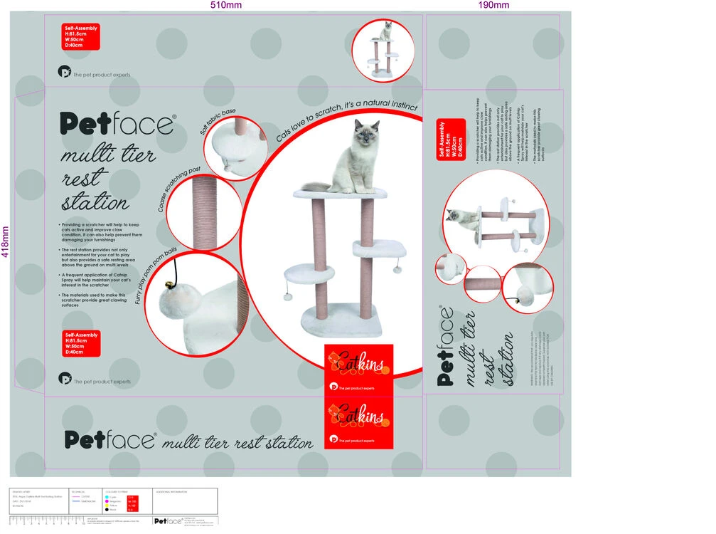 Petface Multi Tier Rest Station Cream 4 Petface Multi Tier Rest Station Cream - Image 2