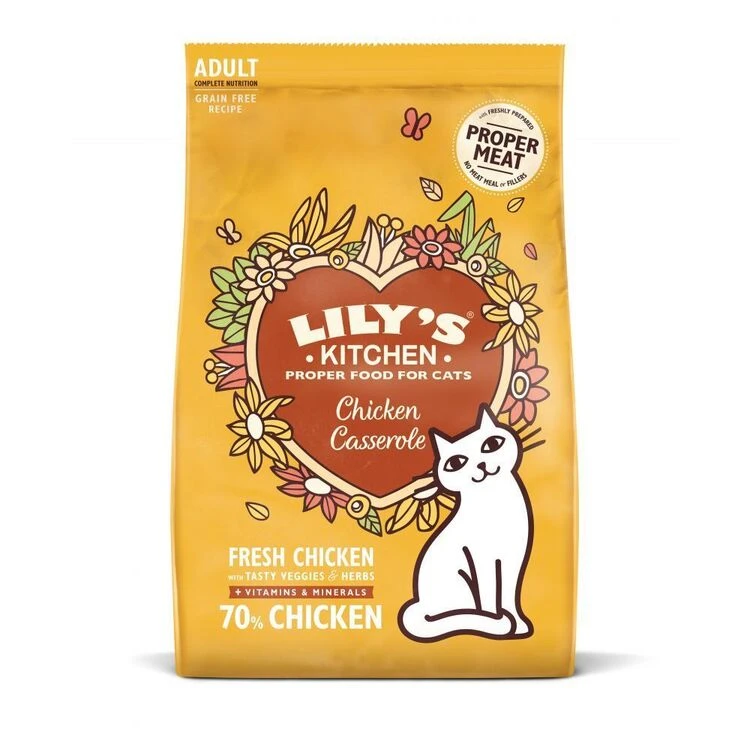 Lily's Kitchen Chicken Casserole Grain Free Dry Cat Food 3 Lily's Kitchen Chicken Casserole Grain Free Dry Cat Food