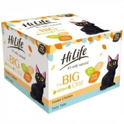 HiLife It’s Only Natural The Big One Kitten Mixed Complete Wet Cat Food Pouches 32 X 70g