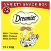 Dreamies Variety Snack Box Cat Treats With Chicken, Cheese & Salmon