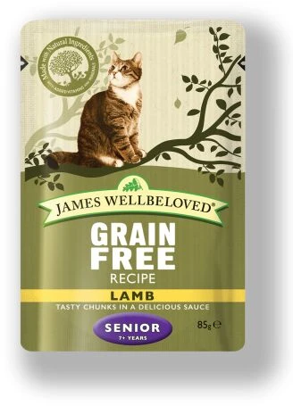 James Wellbeloved Grain Free Lamb Wet Senior Cat Food - 12 X 85g 3 James Wellbeloved Grain Free Lamb Wet Senior Cat Food - 12 X 85g