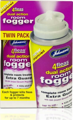 Johnson's 4fleas Dual Action Room Fogger - Twin Pack 2 X 100ml