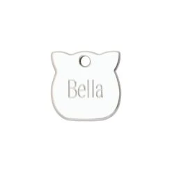 Red Dingo Stainless Steel Engraved Cat Tag Cat 7 Red Dingo Stainless Steel Engraved Cat Tag Cat -Cat Courtyard Engraved Tag 2CH SM Front