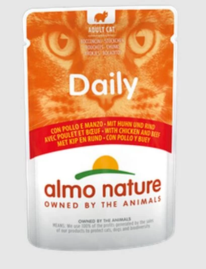 30 X Almo Nature Daily Menu Cat Food With Chicken And Beef 70g 3 30 X Almo Nature Daily Menu Cat Food With Chicken And Beef 70g