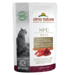 24 X Almo Nature HFC Jelly Tuna Fillet With Lobster Cat Food 55g