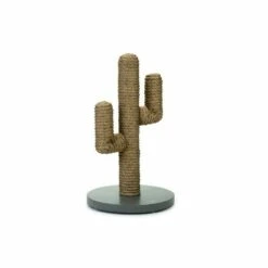 Designed By Lotte Wooden Scratch Post Cactus Taupe 35 X 35 X 60cm