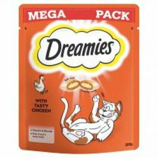 6 X Dreamies Cat Treats With Chicken Mega Pack 200g 3 6 X Dreamies Cat Treats With Chicken Mega Pack 200g