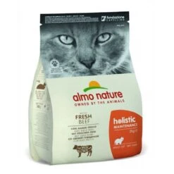 3 X Almo Nature Holistic Maintenance With Fresh Beef Cat Food 2kg