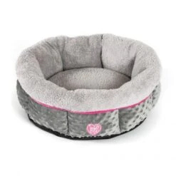 Small Bite Donut Dog Bed Pink 50cm