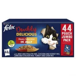 88 X Felix Doubly Delicious Mixed Cat Food 100g (44 X 2)