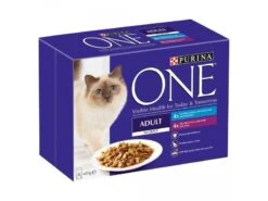 40 X Purina One Adult Mini Fillets In Gravy Ocean Fish & Lamb 85g