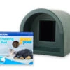 Mr Snugs Katden Cat Kennel & Self Heating Pet Pad - Dark Green 2 Mr Snugs Katden Cat Kennel & Self Heating Pet Pad - Dark Green -Cat Courtyard imggreen with pet pad